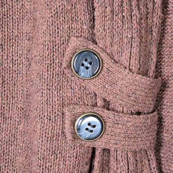 Fortune & Ivy‎ Metallic Button Detail Shawl Collar Sweater Cardigan Brown M - Image 3