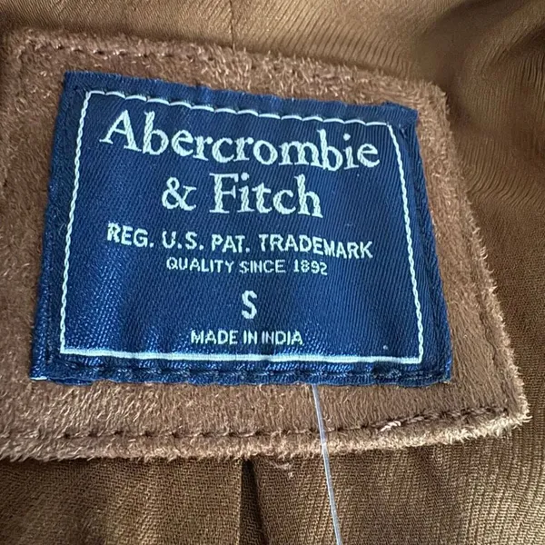 Abercrombie & Fitch Faux Suede Trucker Jacket Size S NWT - Image 5