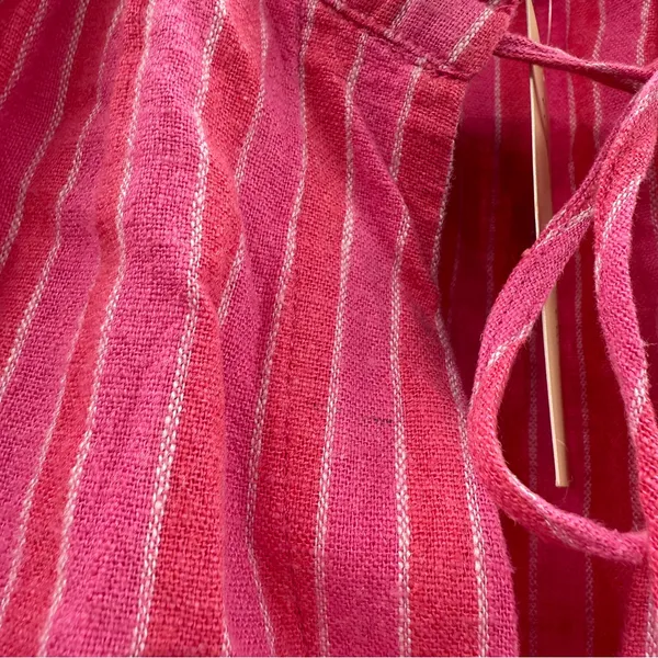 Universal Thread Pink & White Striped V Neck Tie Half Sleeve‎ Top Sz XS NEW - Image 10