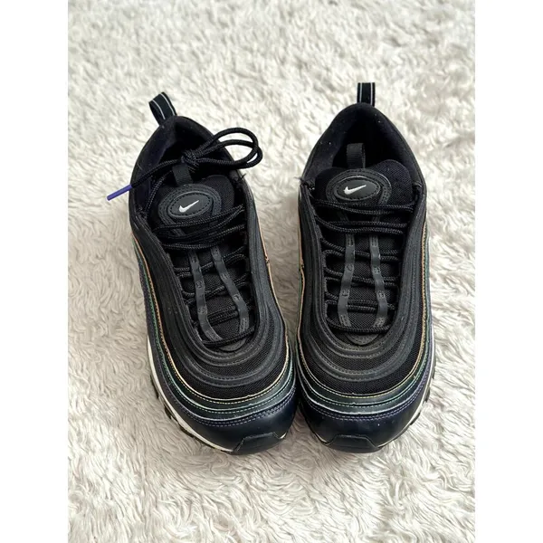 Nike 7.5 Women's Air Max 97 Multi Stitching Black White Purple CK0738-001 - Image 3