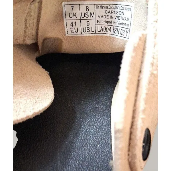 Dr. Martens Carlson‎ Suede Mule Clogs Womens 9 Tan Slip On Buckle AirWair - Image 6