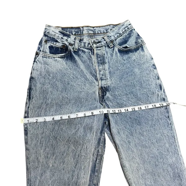 Vintage Levis 501 Women 9 Acid Wash High Rise‎ Tapered Jeans17501-0109 - Image 7