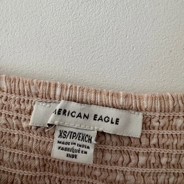 American Eagle Cream Pink Ruffle‎ Mini Dress - Image 9