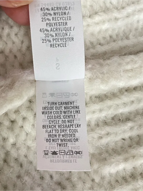 Aerie Pullover Knit Sweater Women's Cream Fair Isle Long Sleeve Sz S/P - Image 8