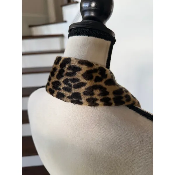 Vintage Faux Leopard Fur Attachable Dress or Coat Collar 50s 60s Pin Up Glamour - Image 3
