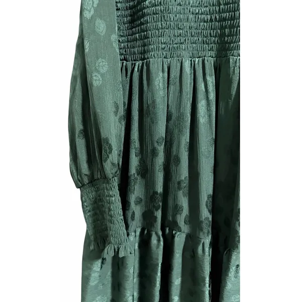 Baltic Born‎ Stockholm Smocked Dress Forest Green Women's Size 2XL - Image 7