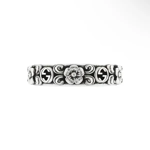 Gucci Interlocking G Flower Ring Ag925 - Image 2