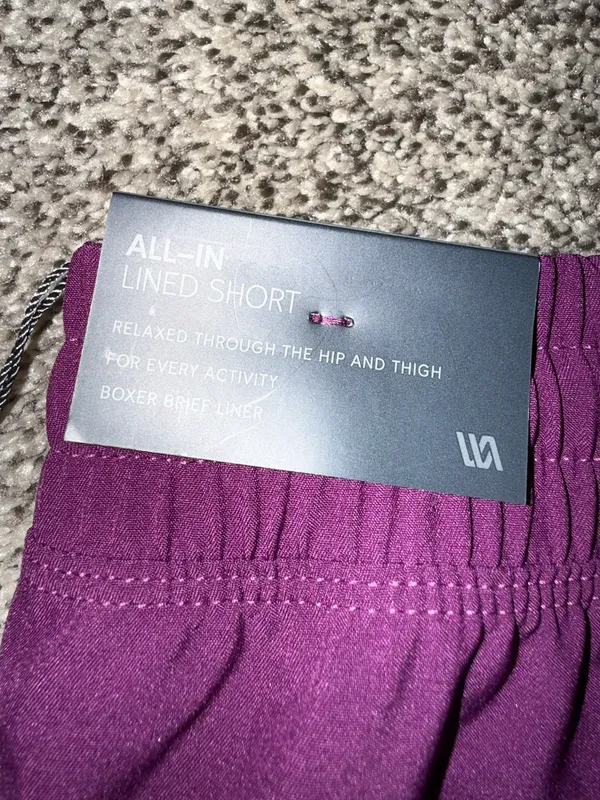 VRST Men's All-In Lined Training Shorts in Black Cherry - Image 4