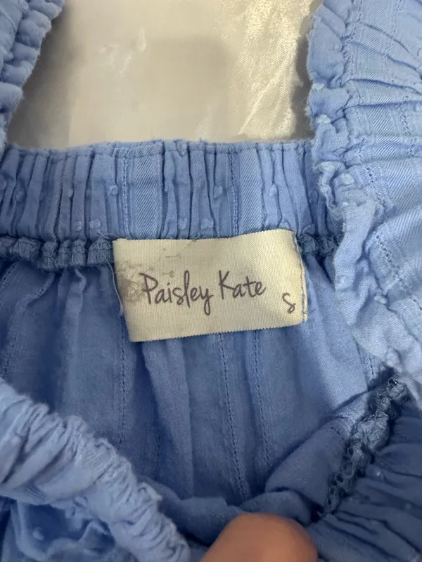 paisley jade flowy top Blue - Image 3