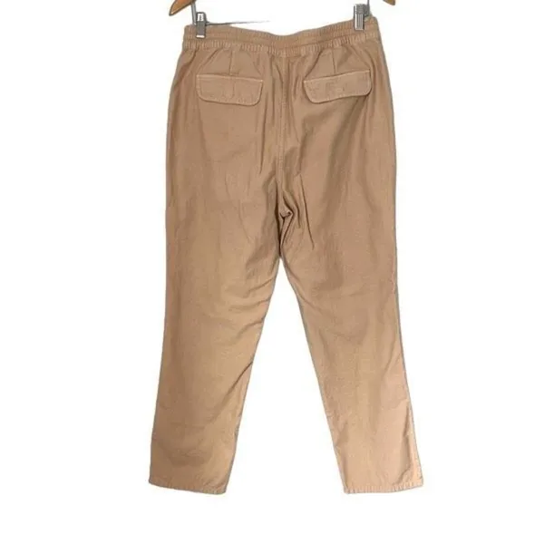 J.Crew Women’s Size Medium Tie-waist Camp Pant Beachwood Beige Pull On Ankle Tro - Image 2