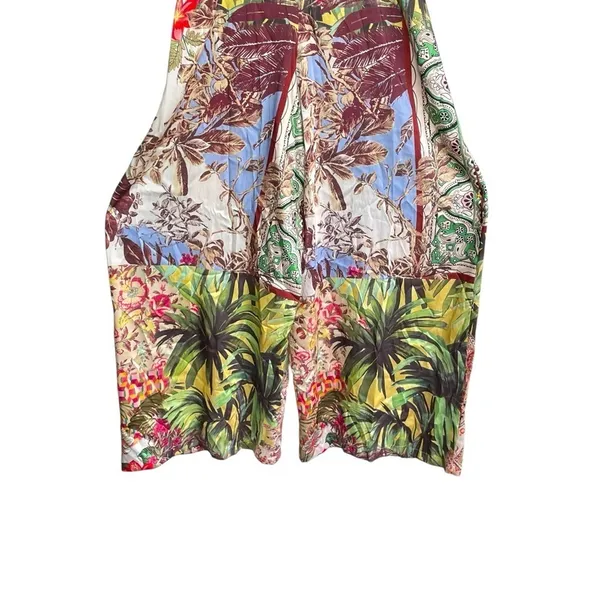 ZARA multicolor JUMPSUIT DRESS WITH presley PRINT Size Medium - Image 9