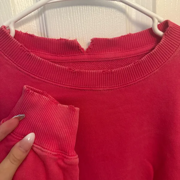Aerie Oversized Distressed Crewneck  - Image 3