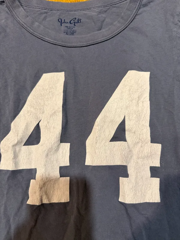 John Galt / Brandy Melville 44 Graphic Tee Shirt Faded Blue One Size - Image 2