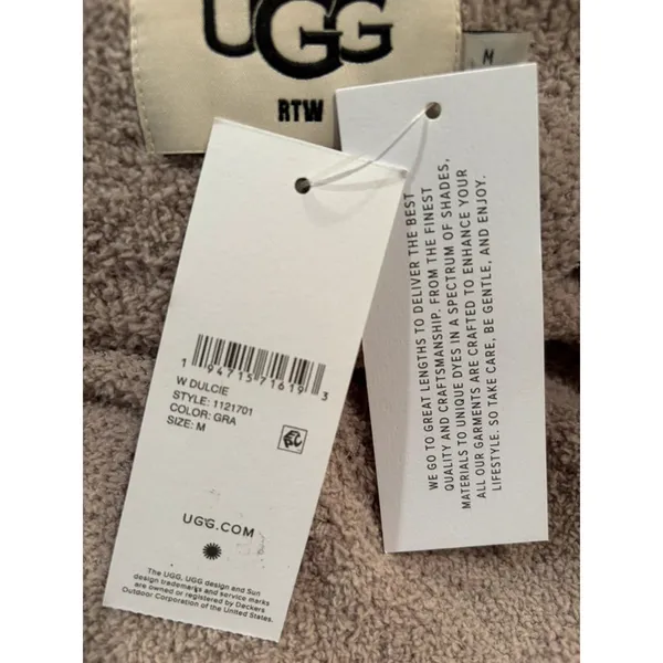 UGG Dulcie Tank Top Fuzzy Soft Cozy Lounge Beige M NWT‎ Rtw Plush - Image 7