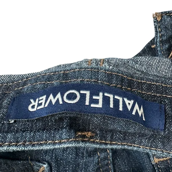 WallFlower Denim Shortalls Dark Wash Overalls Shorts Indigo Classic Size M - Image 5