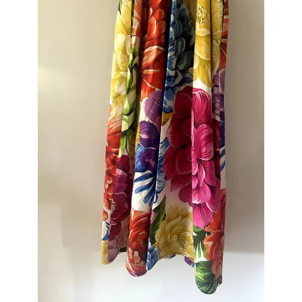 Farm Rio Rainbow Chita Off Should Puff Sleeve Colorful Maxi Dress Size M - Image 8