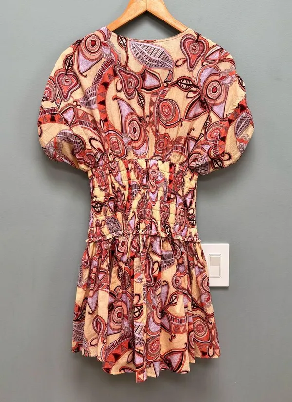 A.L.C. Luna Smocked Split-Sleeve Mini Dress 2 - Image 8