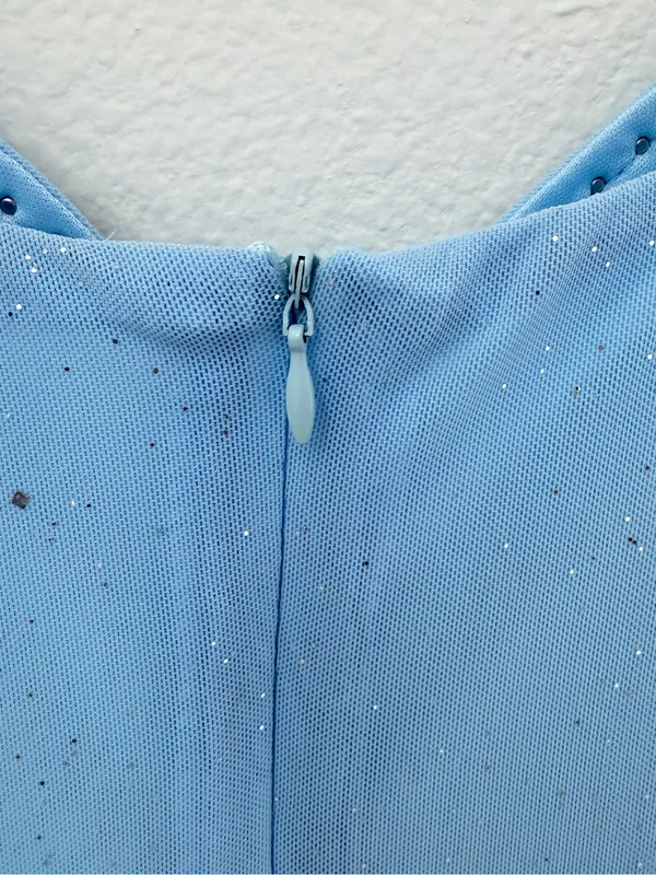 Parthea Light Blue Crystal Mesh Maxi Dress - Image 9