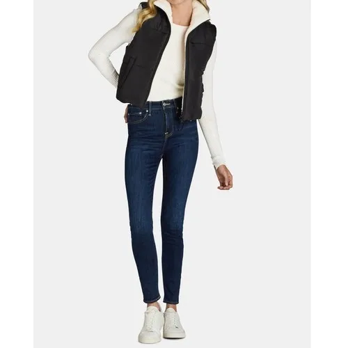 No Boundaries Womens Vest Size S Black Reversible Lightweight Zip Front Fleece - Image 3