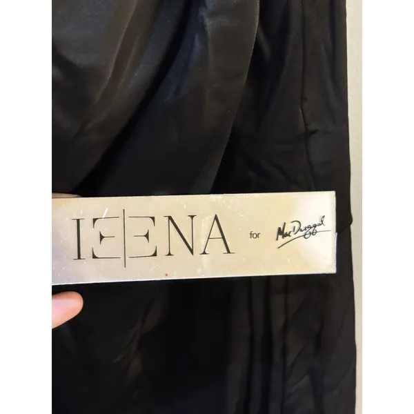 Ieena Mac Duggal 55324 One Shoulder Evening Gown Black Asymmetrical Hem Size 8 - Image 9