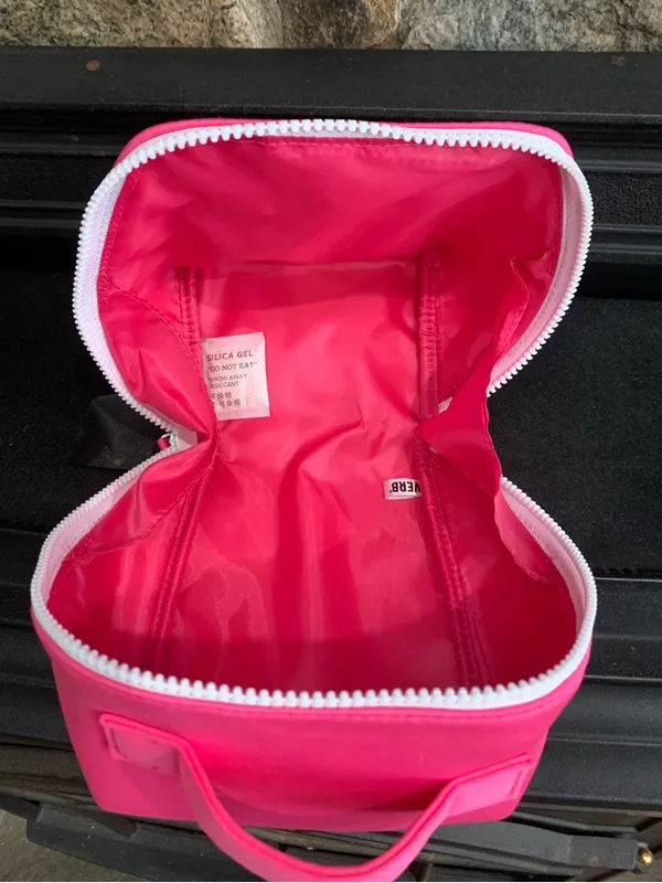Verb Zip Around Makeup Case Cosmetic Bag Hot Pink Brand New Makeup Not Included - Image 9