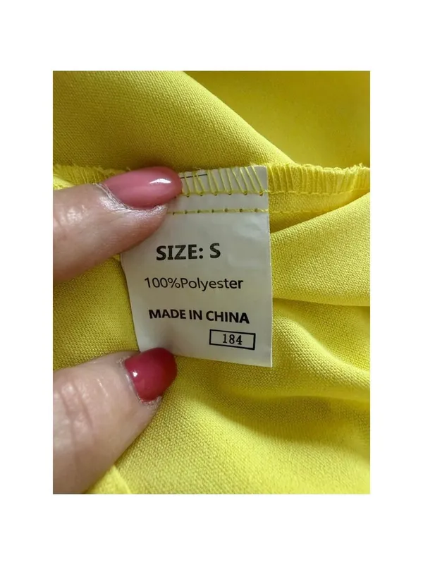 DOKOTOO Yellow Tiered Romper S - Image 9
