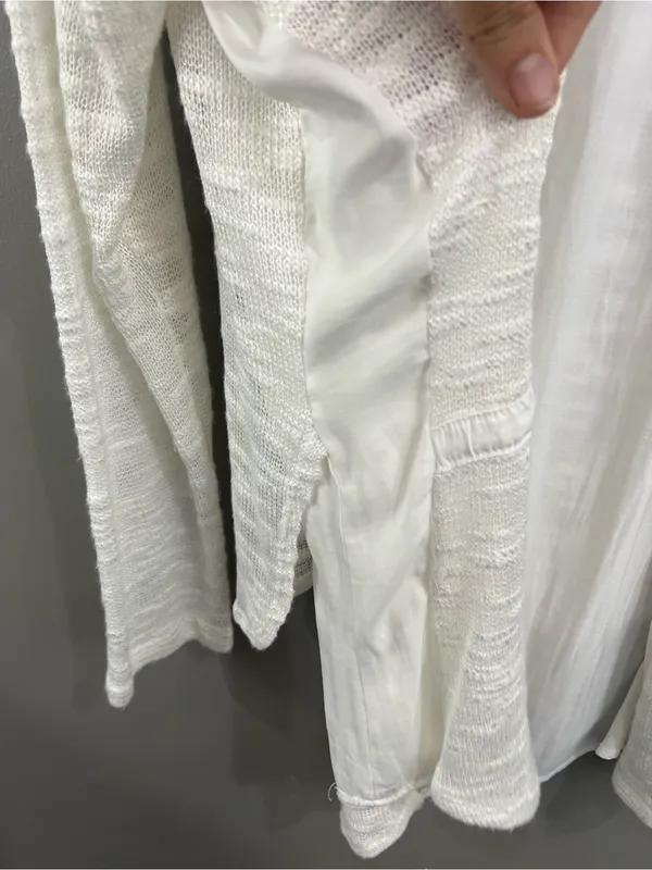 Anthropologie Dolan Open Front Lightweight Cardigan - White XL - Image 5