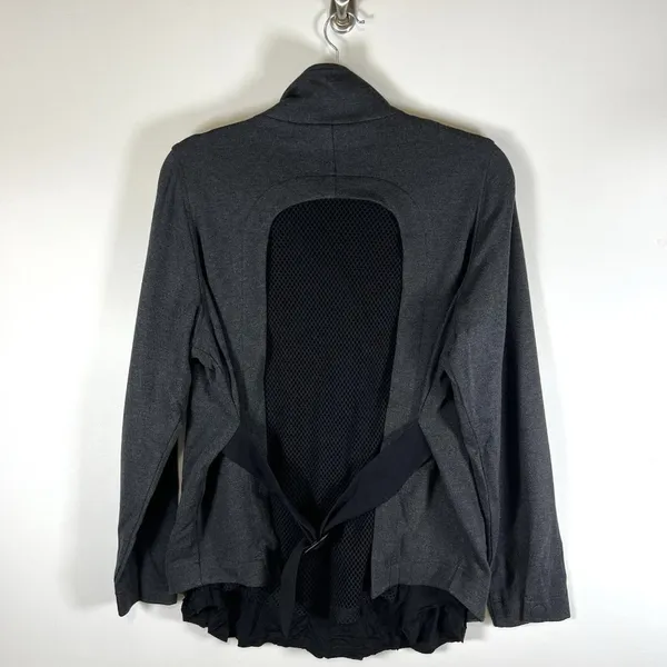 CAbi 3184 Mesh Back Jacket in Heather‎ Gray Stretch Ponte Twill Coat M $189 - Image 10