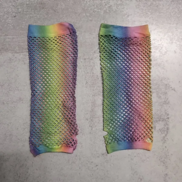 80s Costume Party Accessory Kit: Rainbow Headband, Leg Warmers & More - Image 2