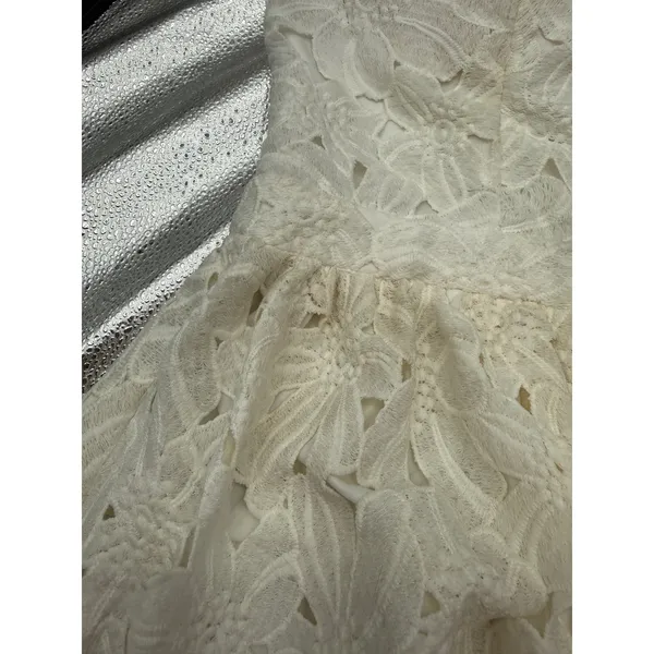 Y2K‎ Akira Chicago Black Label Dress Womens Medium Ivory Lace Strapless Mini - Image 6