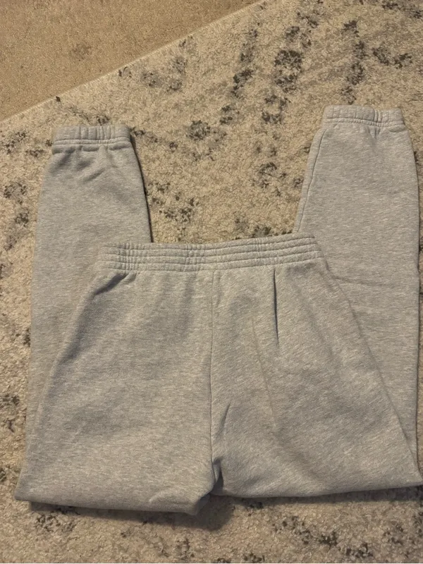 Aritzia TNA Sweatfleece Cozy Fleece Perfect Fit Sweatpants Ivory Gray XXS - Image 6