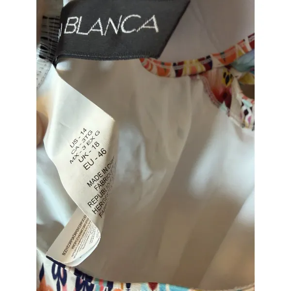 LA BLANCA 'Desert Dream' Twist Keyhole 1-Piece Swimsuit Size 14 Multi $130 NWT - Image 7