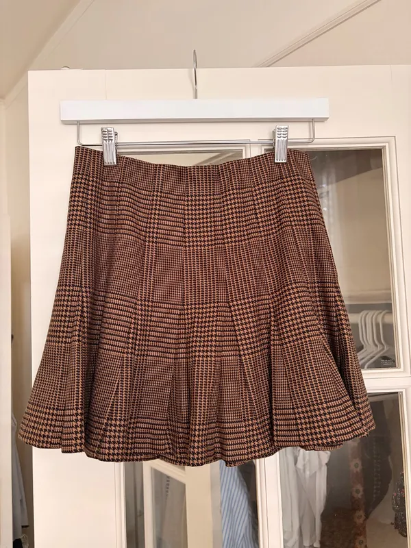 Alice + Olivia Zona Plaid Godet Mini Skirt - Image 4