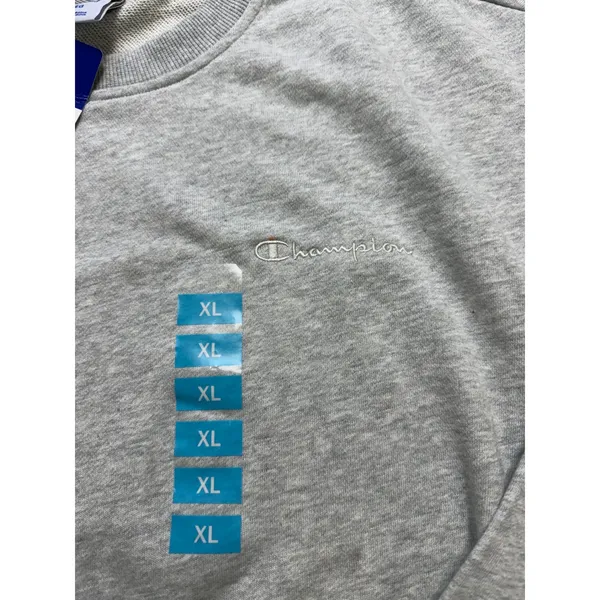 Champion‎ French Terry Pullover Crew Sweatshirt Heather Gray Womens XL NEW - Image 2