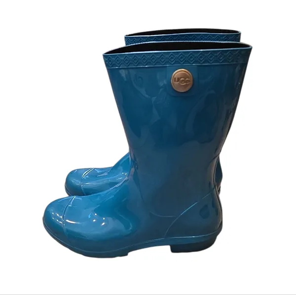 UGG Rain Boots Aqua Blue Size 6 - Image 5
