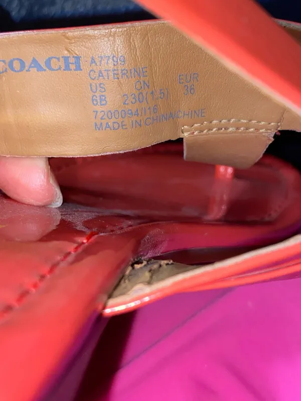 Coach Caterine Patent Leather T-Strap Sandals - Image 2