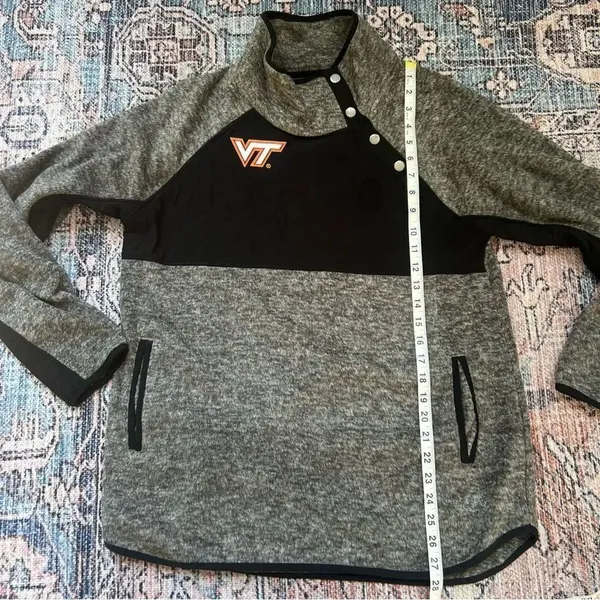 Gameday Couture Women's Virginia Tech Quilted Panel Snap Up Pullover Sweatshirt - Image 8