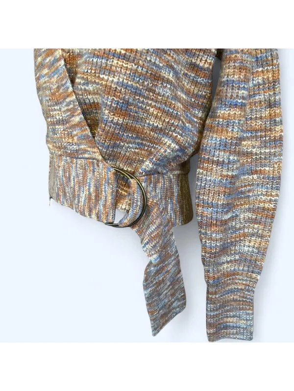 Vintage Y2K Boho Cottagecore Nine West Chunky Wrap Knit Sweater Size XS 🤎 - Image 6