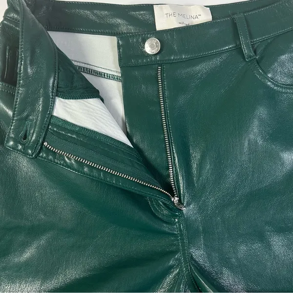 Aritzia Wilfred The Melina Faux Leather Pants in Aventurine Green Women's Size 6 - Image 10