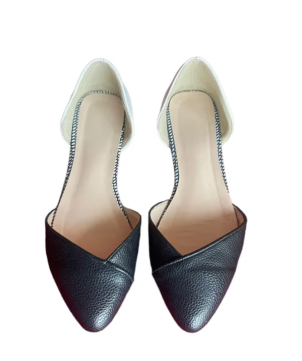 Black And White Slip On Flats - Image 2