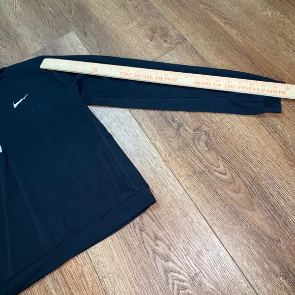 Nike Running Dri-FIT Half Zip Pullover Black Ribbed Womens XL Workout Top - Image 6