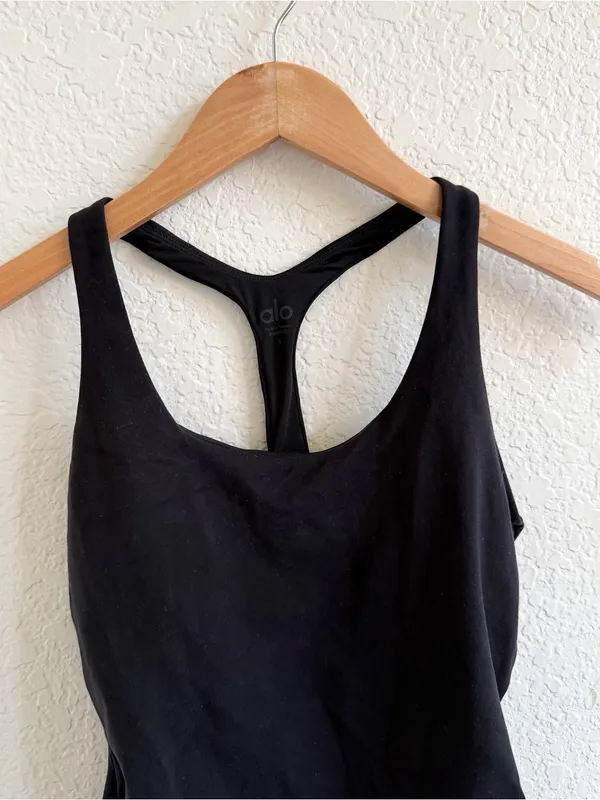 Alo Yoga Sleek Back Stretch Bodysuit Black S - Image 7