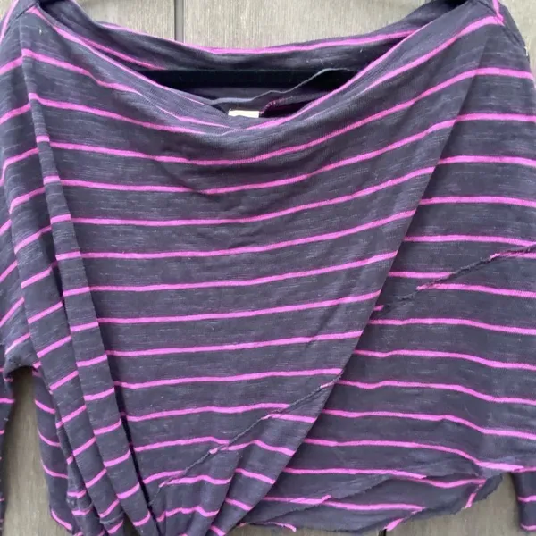 Free People Love Lane‎ Striped One Shoulder Top - Image 4