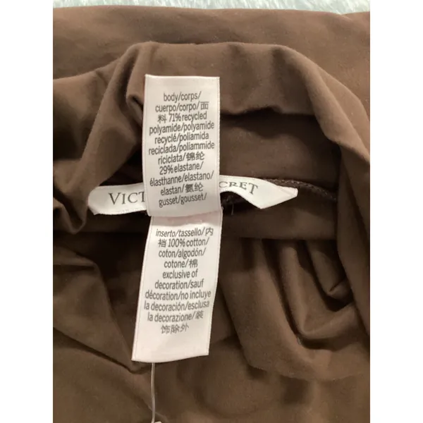 Victoria's Secret Brown Mock Neck Long Sleeve Bodysuit NWT L 11253553‎ 33F6… - Image 4