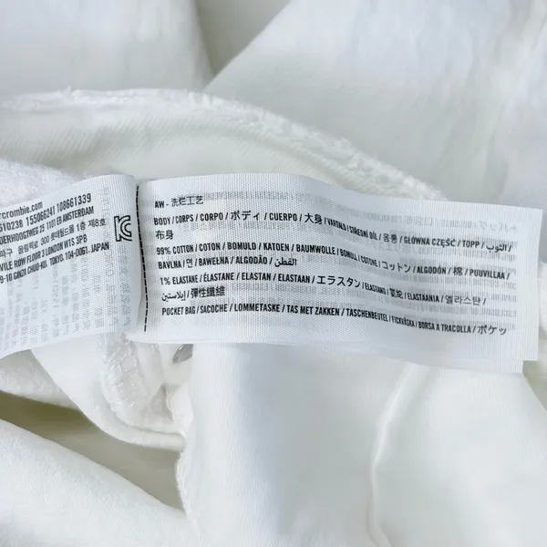 Abercrombie & Fitch White Baggy Low Rise Jeans - Image 7