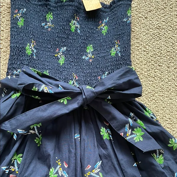 Hollister Navy Blue Tropical Dress - Image 3