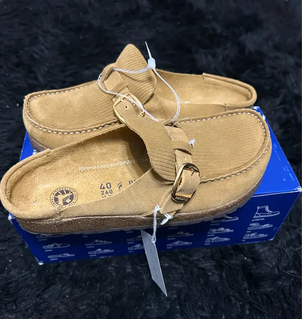 BIRKENSTOCK Buckley suede mules clogs slip on shoes women’s eur 40 new - Image 7