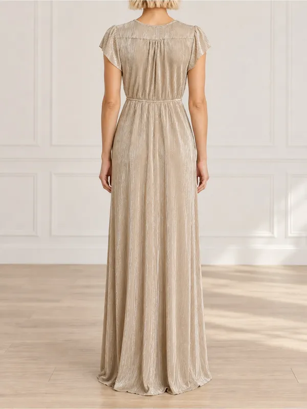 Baltic Born Athena Pleated Maxi Dress Sz XS Champagne Gold Maternity Bridesmaid - Image 4