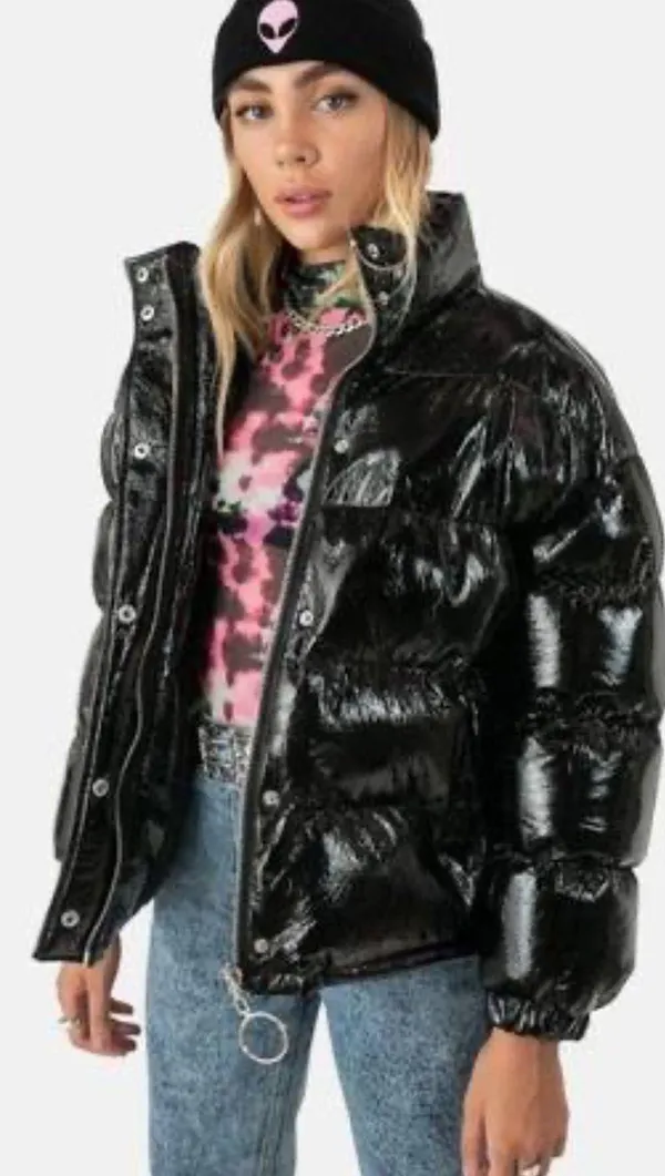 Adika Shiny Black Puffer - Image 3