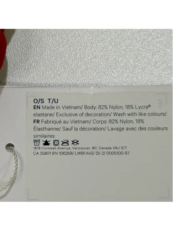 Lululemon Women’s O/S Uplifting Scrunchie Fleece Bow Red NWT b13 - Image 2